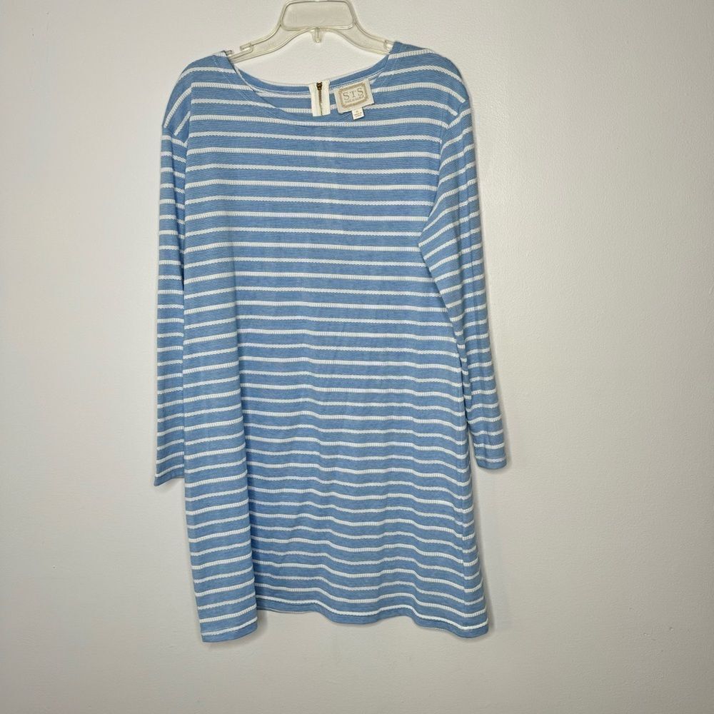 Sail to sable blue striped dress size XL